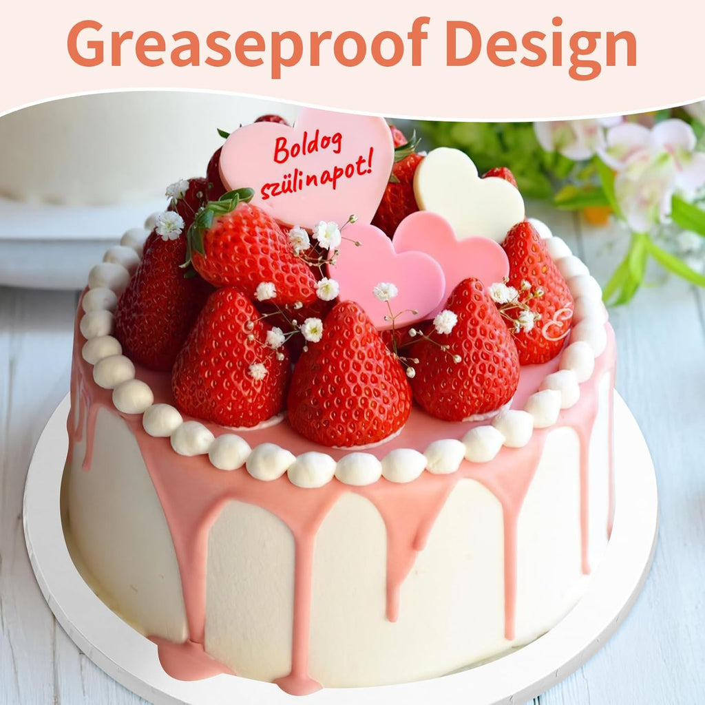 Sturdy 12 Inch Round Cake Boards by [Brand Name] - Durable 1/2 Inch Cake Drums for Multi-Layer Cakes, White, 2 Pcs