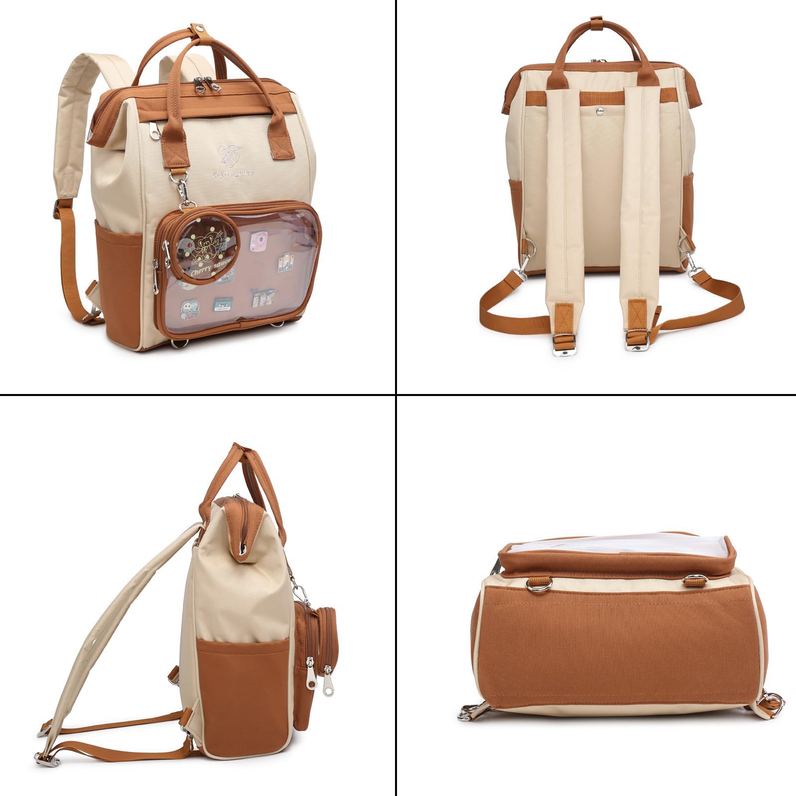 CHERRY SAUCE Ita Bag Pin Kawaii Cute Display Mommy Backpack for School Anime Cosplay with Insert