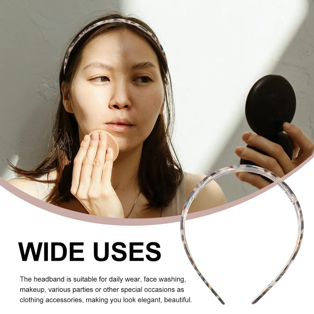 Uonlytech Non-Slip Hairband - Wide Plastic Face Washing Headband for Daily Wear | Green