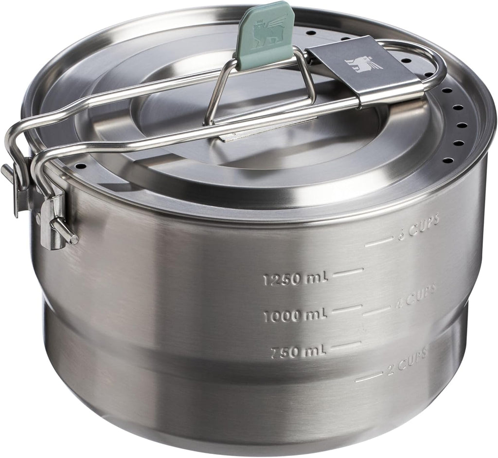 Stanley Wildfare Go 14-Piece Stainless Steel Prep & Cook Set - 1.65 qt Saucepan, Utensils & More | BPA-Free Camping Essentials