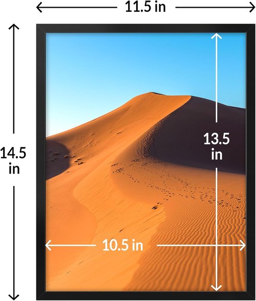 LaVie Home 11x14 Picture Frame - Black HD Plexiglas Display Frame for Vertical/Horizontal Use | 2 Pack