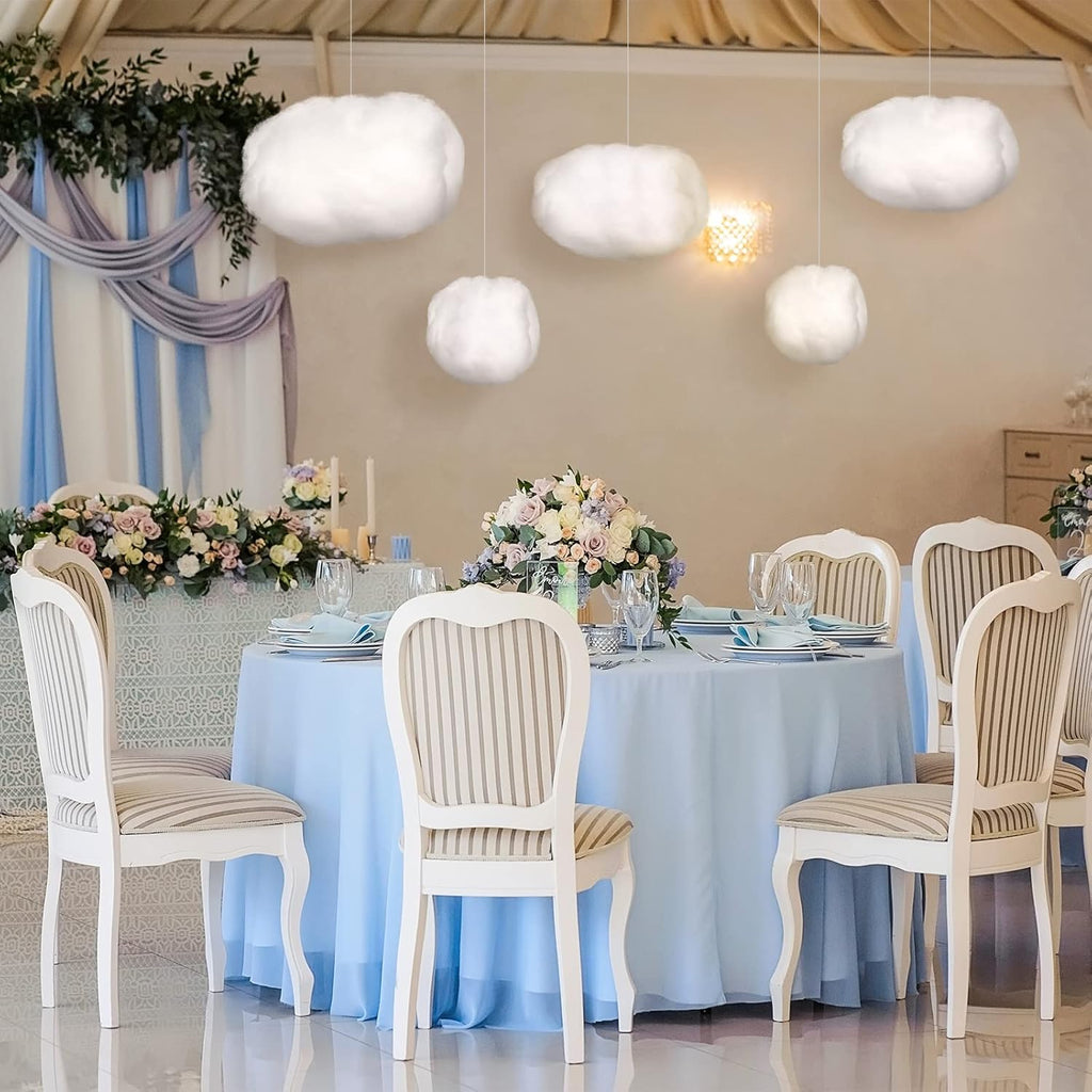 Tatuo 6 Pcs Artificial Hanging Clouds - 3D Imitation Cotton Room Decor for Halloween & Weddings