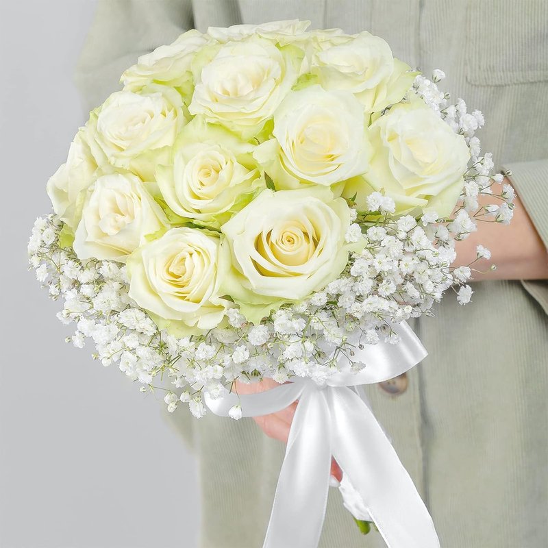 Yastouay Babys Breath Artificial Flowers, 60 Pcs White Baby Breath Flowers Artificial Bulk, Real Touch Fake Babys Breath Gypsophila for Wedding Party Bouquet Floral Arrangement Home Decor