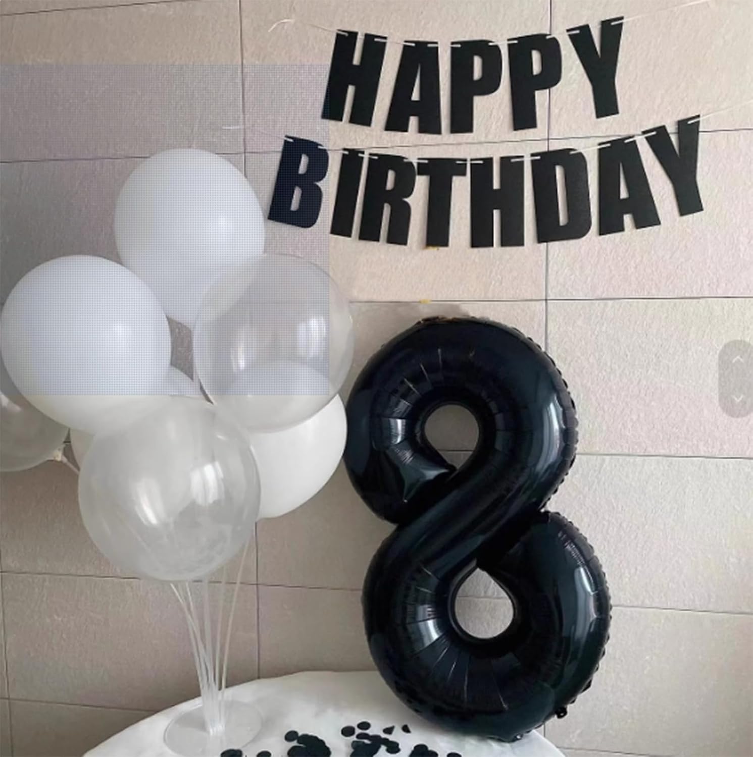 Skiennix 40-Inch Black Number 28 Balloon - Jumbo Mylar Foil Helium Balloon for Birthday & Wedding Decor