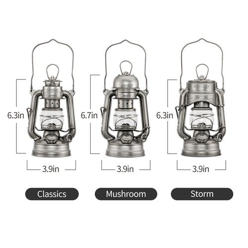 Thous Winds Vintage Oil Lamp, Waterproof Fuel Lantern with Carry Handle, for Outdoor Camping Hiking Patio Picnic, Hurricane