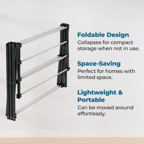 Honey-Can-Do Collapsible Clothes Drying Rack - Durable, Space-Saving Indoor/Outdoor Laundry Rack, Steel Construction