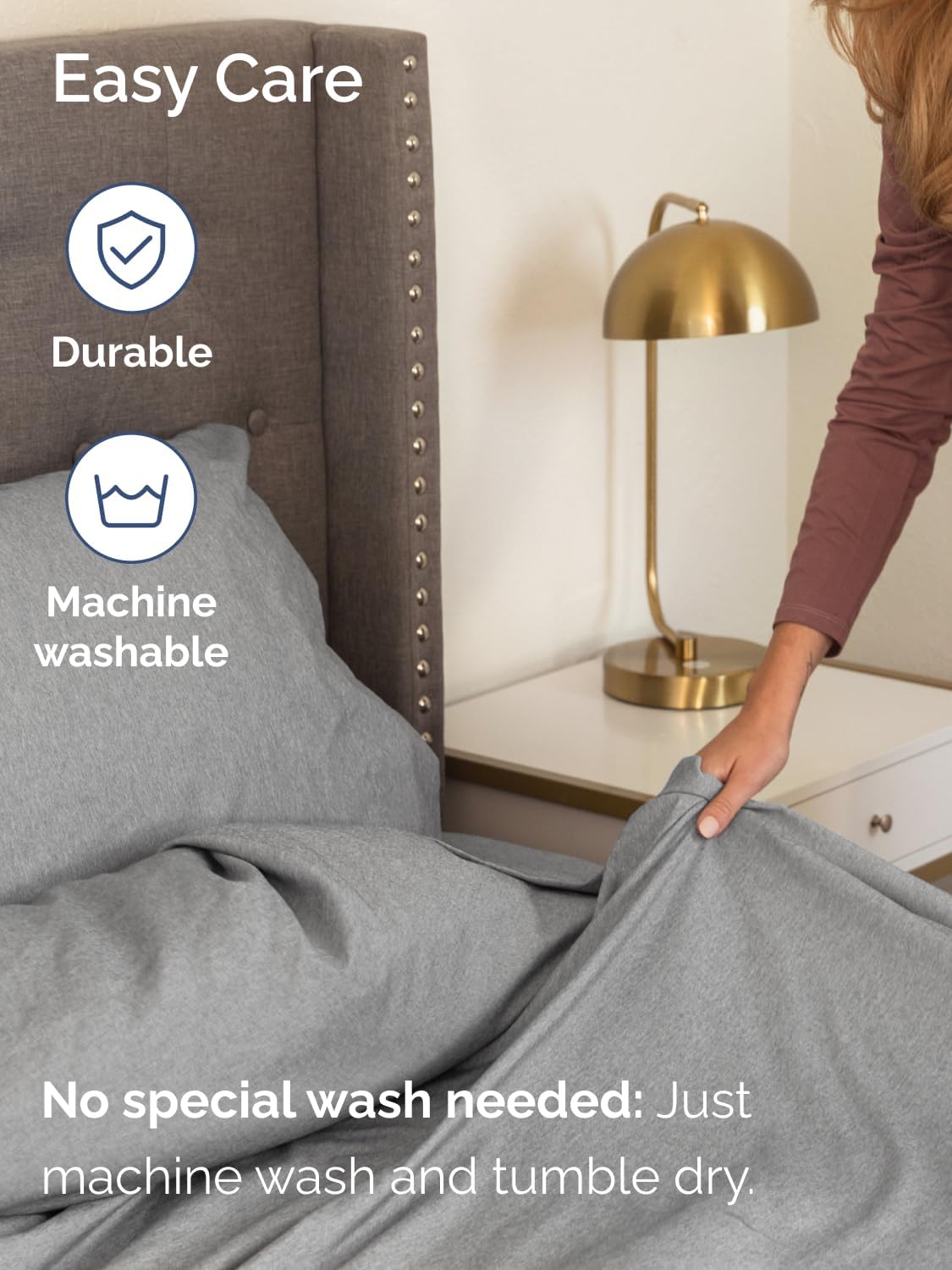 Skiennix Extra Deep King Sheet Set - 6 Piece Breathable Cooling Bedding - Soft Wrinkle-Free Heathered Grey