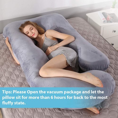 BATTOP Pregnancy Pillow - Full Body Maternity Support with Removable Washable Cover | Ideal for Back, Hips, Legs, Belly