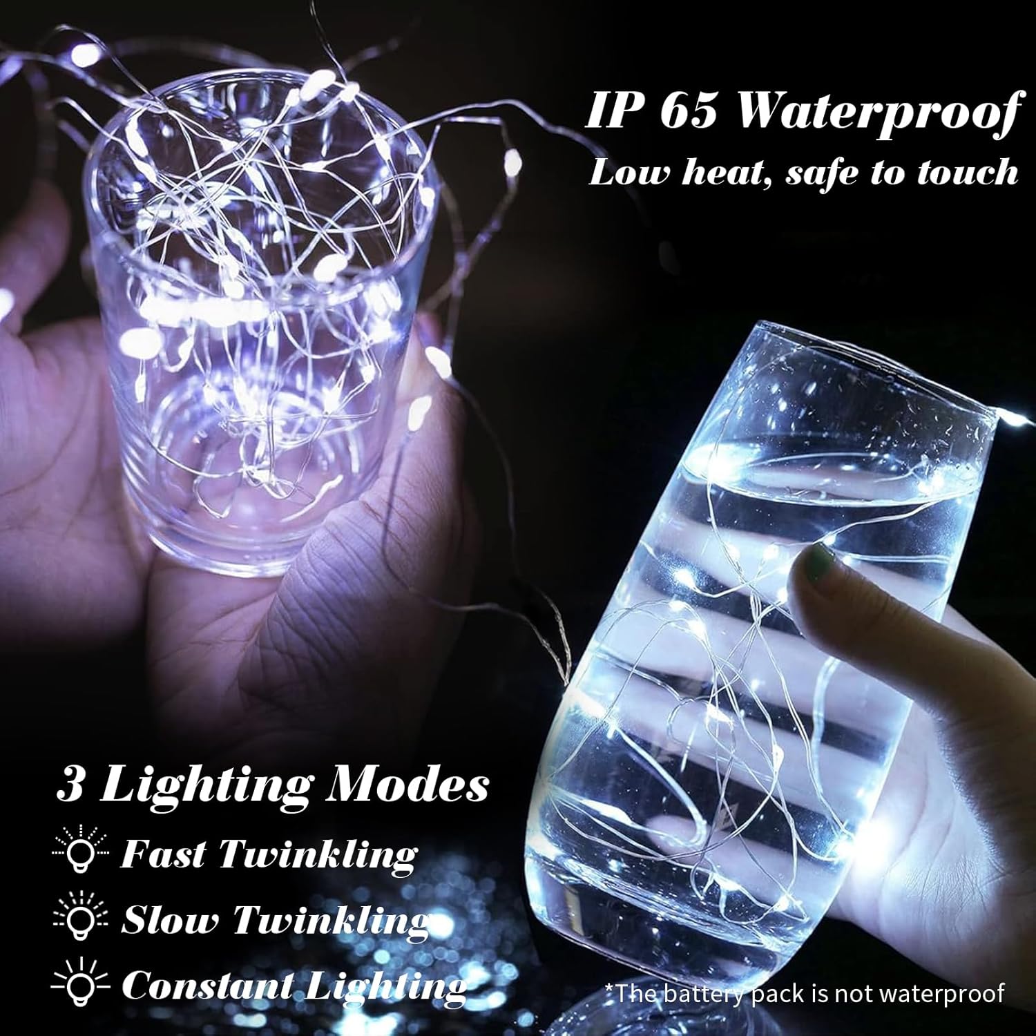 ZGWJ Fairy Lights - 8 Pack Battery Operated 7ft Mini LED String Lights | 3 Modes for DIY & Party Decor