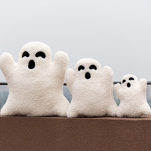 Yopcuvi Ghost Pillow - Halloween Bedding, Ghost-Shaped Throw Pillow (15.7 inches)