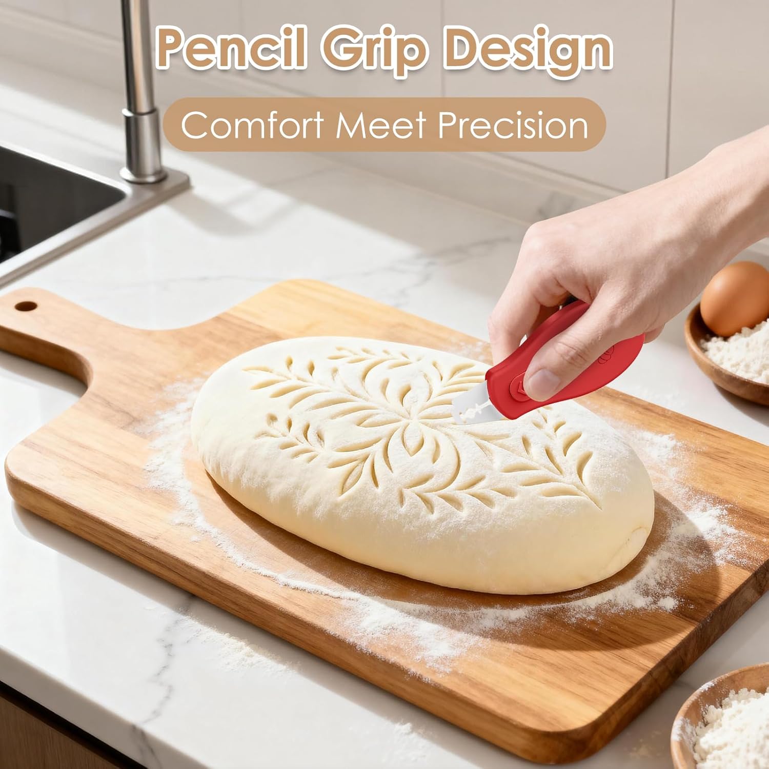 Skiennix Bread Lame - Magnetic Sourdough Scoring Tool with 5 Razor Blades | Ideal for Homemade Bread
