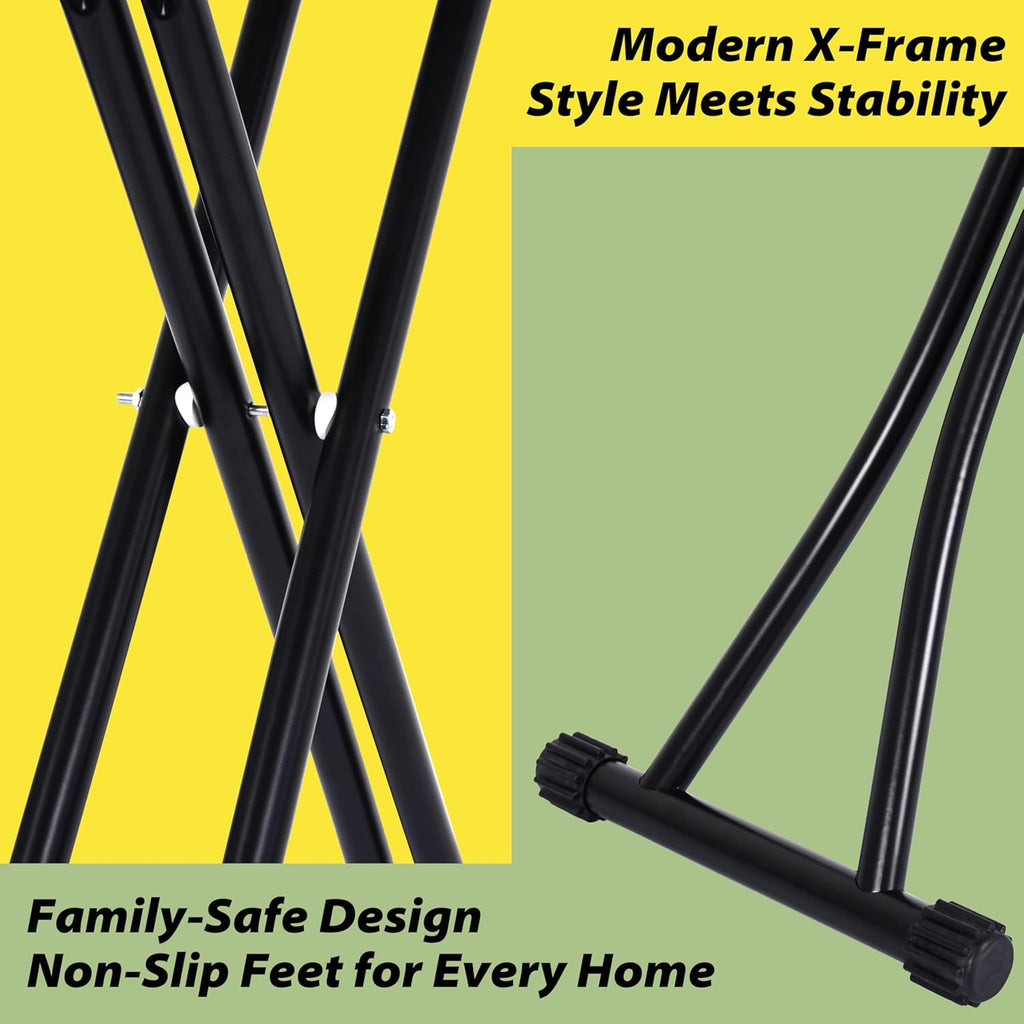 Skiennix Foldable Ironing Board - Adjustable Height with Heat-Resistant Cover | Lightweight & Durable for Home Use