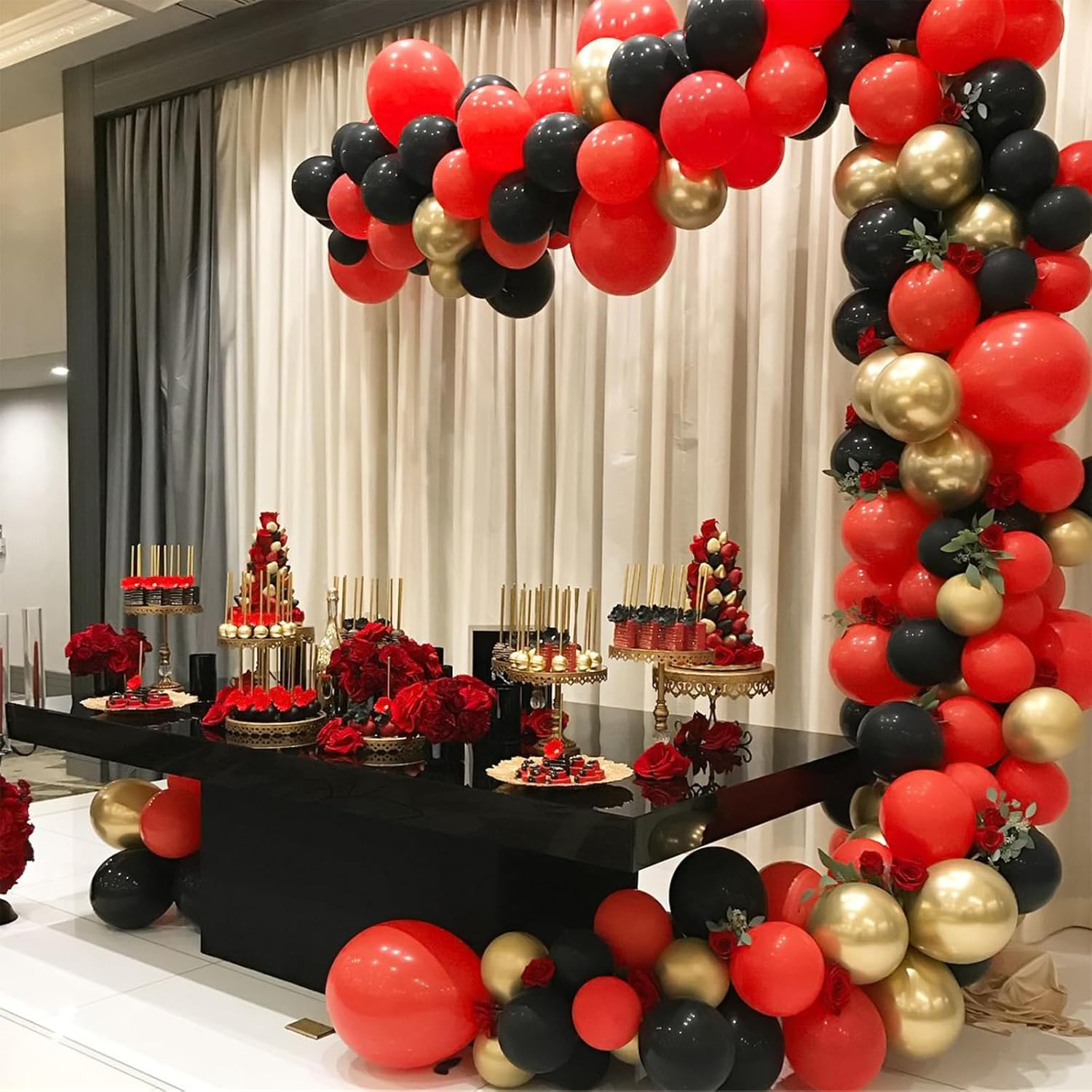 Skiennix 12-Inch Red Latex Balloons - 100 Pack for Birthday, Wedding, Baby Shower & More