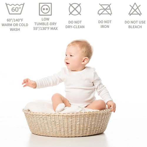 BEDLORE Waterproof Crib Mattress Protector - Soft Gray, Noiseless & Machine Washable, 2 Pack (52''x28'')