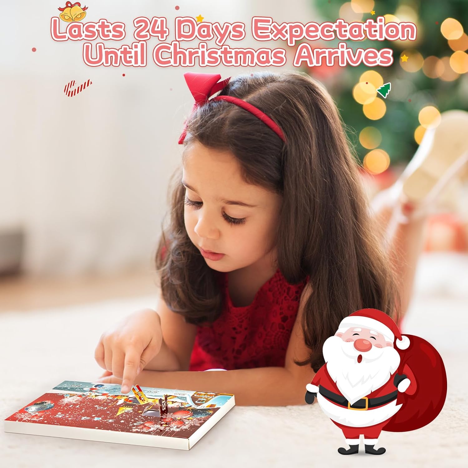 Regine Switzerland Advent Calendar 2025 - 24-Day Christmas Countdown Red DIY Charm Bracelet for Girls