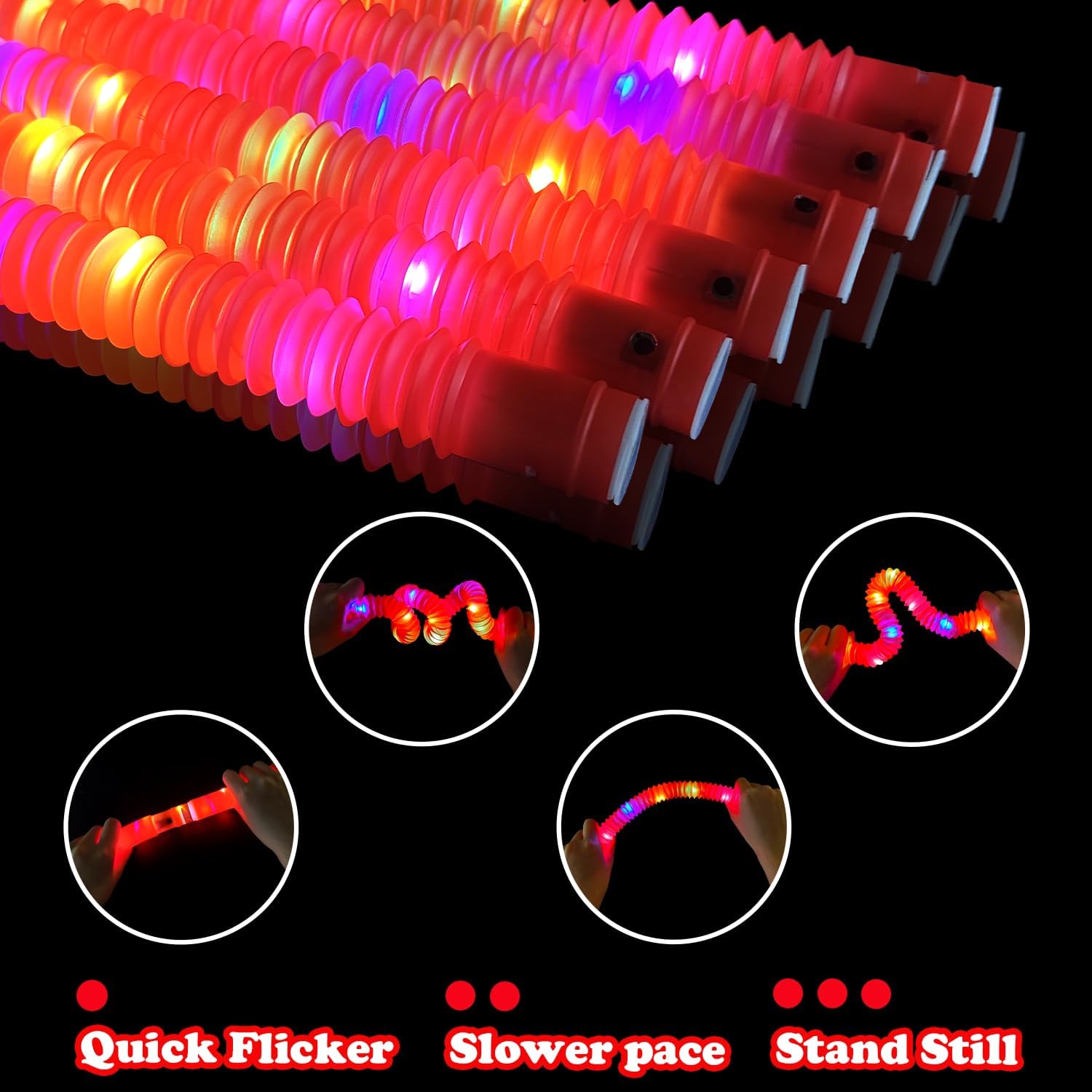Regine Switzerland Glow Sticks - 12-24 PCS Red Graduation Party Favors | Light Up Bracelets & Necklaces