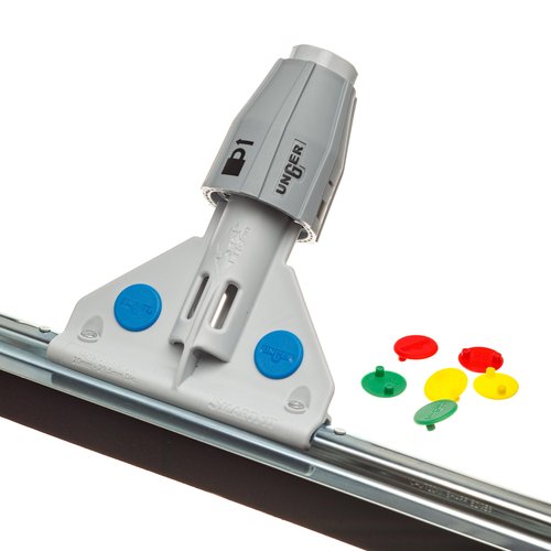 Unger Commercial SmartFit™ WaterWand™ 30" Heavy-Duty Floor Squeegee with 53" Aluminum Handle – Ideal for Removing Water and Dirt from Uneven Surfaces, Grouted Tile, and Non-Slip Flooring HM30K