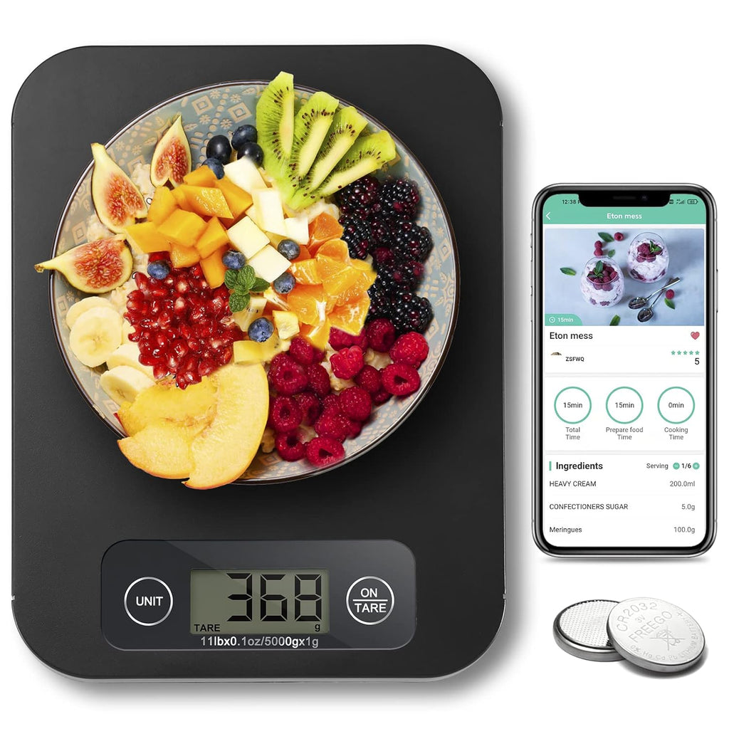 URAMAZ Digital Food Scale - Nutritional Calculator for Weight Loss | 11lb Capacity, Grams & Ounces
