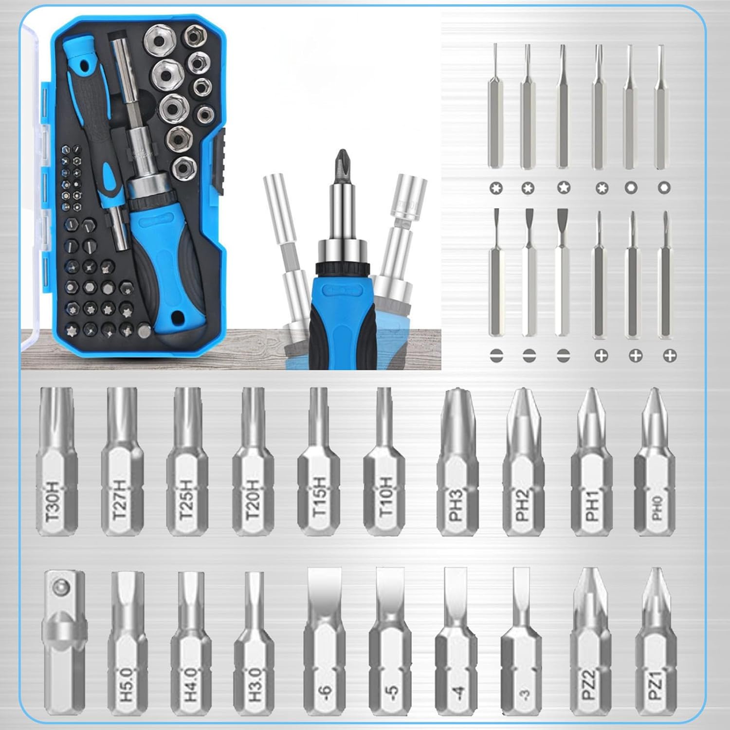 Tool Advent Calendar 2025 - 44-Piece Tool Set with Precision Bits & Screwdrivers | 24-Day Countdown for Mechanics