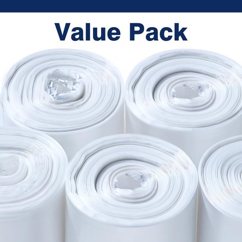 High Density 7-10 Gallon Clear Trash Can Liners by [Brand Name] - 24'' x 24'', 1000 Count for Office & Industrial Use