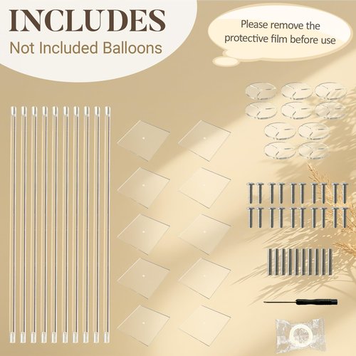 OurWarm 10 Pack 31.5 Inch Balloon Stands for Table, Clear Acrylic Balloon Sticks with Base for Table Centerpieces, Balloons Stand Kit for Birthday Party Baby & Bridal Shower Graduation Wedding Decor