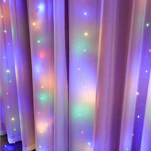 300 LED Fairy Curtain Lights - 9.8 x 9.8FT Warm White String Lights with Remote | Perfect for Christmas, Weddings, and Indoor Decor