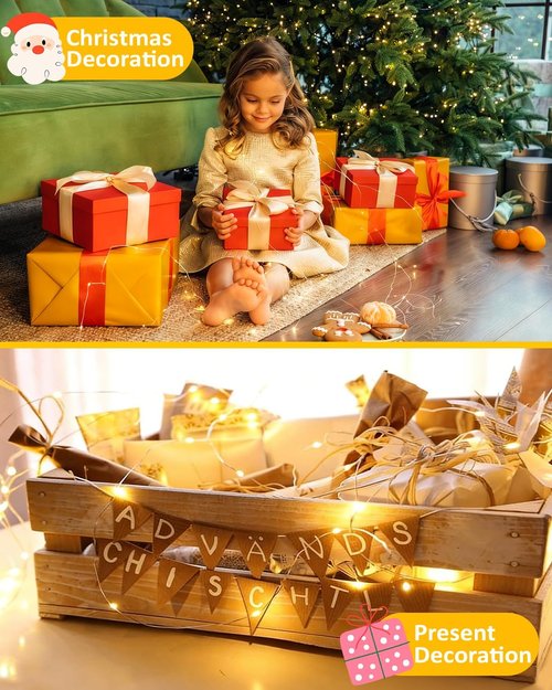 60 LED Fairy Lights - 20FT Waterproof Twinkle String Lights | Battery Operated with Timer for Indoor & Outdoor Decor
