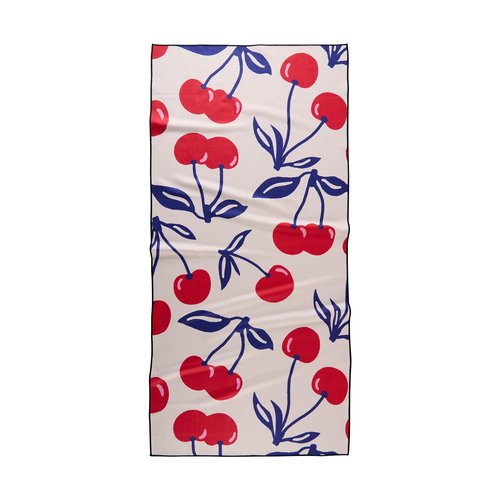 GEOMETRY Micro-Loop Beach Towel – Spring & Summer Collection – Quick-Dry, Sand-Resistant, Ultra-Absorbent Compact Towel for Beach & Travel (Cherry Slush)