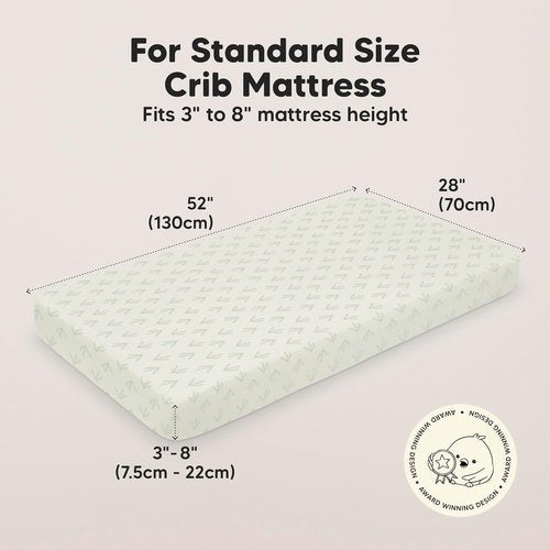 KeaBabies Baby Crib Sheets - 2-Pack Fitted Viscose Bamboo Toddler Bedding, Soft & Cozy (Fleur) 52x28