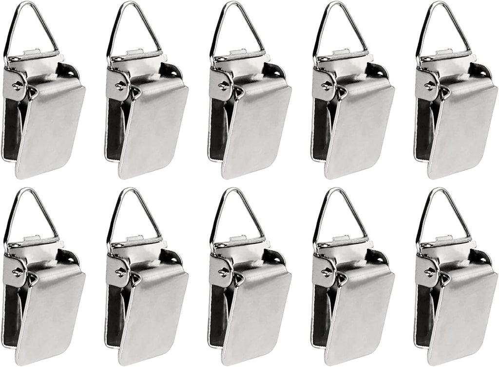 Wise Linkers Hanging Clips - Medium Power Triangle Clips for Tapestry, Rugs & Paintings | Pack of 10 (Silver)