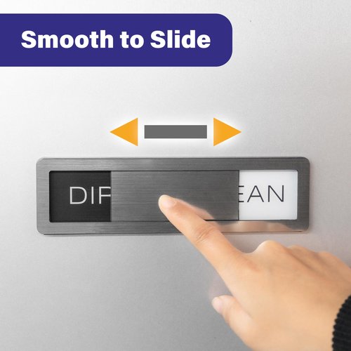 Dishwasher Magnet Clean Dirty Sign - Stainless Steel Dishwasher Magnet Sign - Clean & Dirty Dishwasher Slider Indicator - Kitchen Organizers and Storage