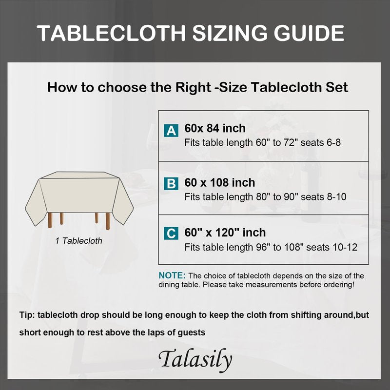 Talasily Linen Tablecloth 100% Pure Linen Table Cloth 60x108 Inches Rectangle Tablecloths Washable Cloths for Kitchen, Dining, Buffet Parties, Holidays, Picnic,Weddings and Restaurants-Forest Green