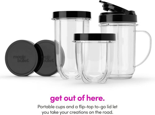 Magic Bullet Blender - Compact 11-Piece Set in Black for Effortless Smoothies and Food Prep