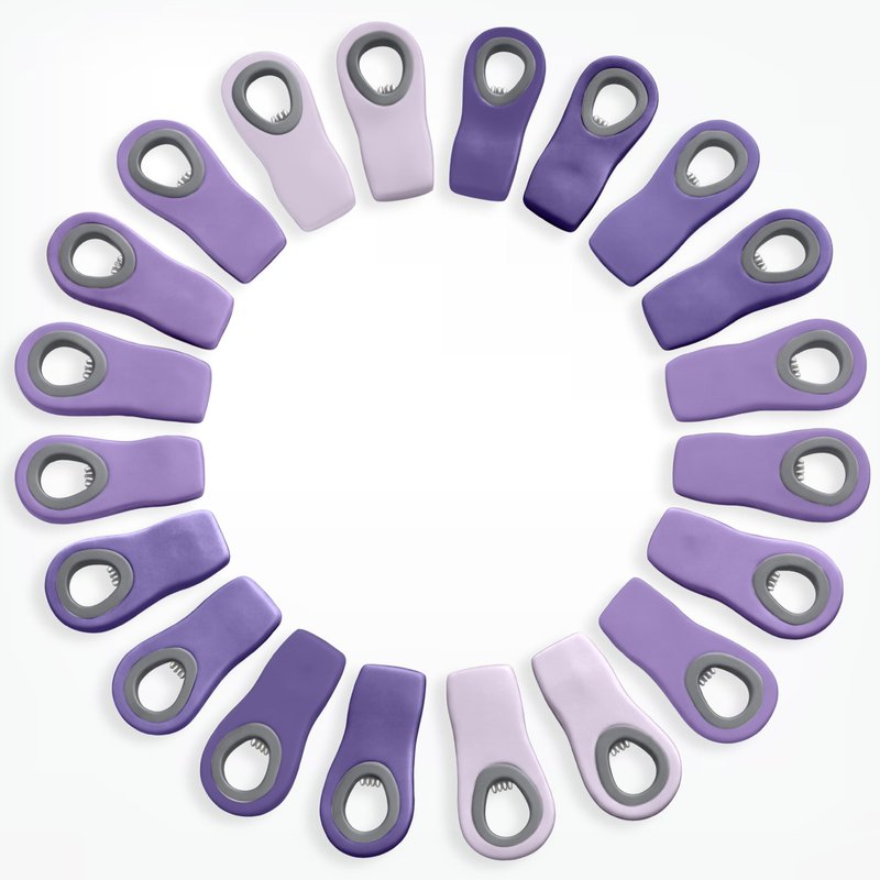 COOK WITH COLOR Magnet Bag Clips - Airtight Food Clips for Bread, Snack, and More (Lavender, Pack of 5)