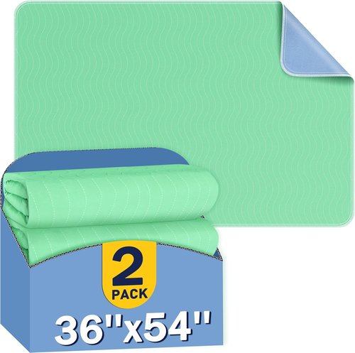 Fygrip Washable Underpads - 36” x 54” Extra Heavy Absorbency & 50 Count Disposable Underpads - 36” x 36” Max Absorbency