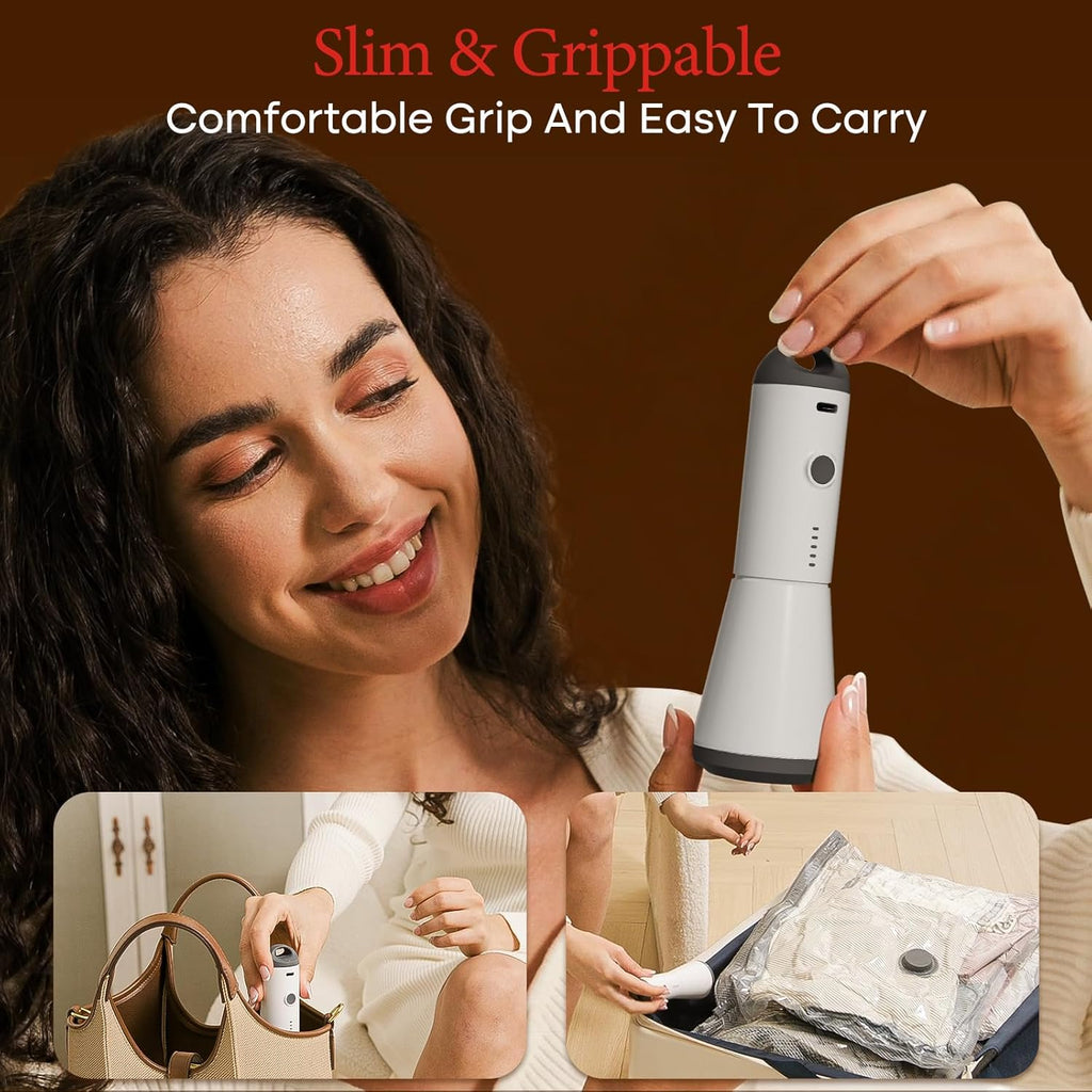 Vacbird Vacuum Bags - Travel Compression Packing Bags with Rechargeable Air Pump | 15 Combo Carry-On Size