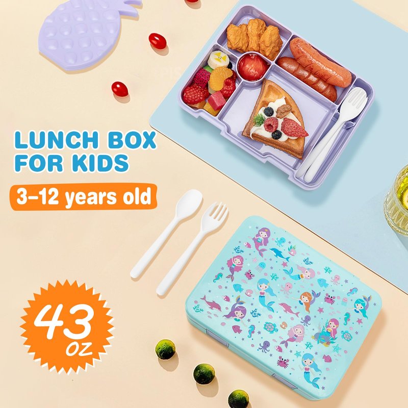 DIGOBAY 5pcs Girls Backpack with Bento Lunch Box Set, Kids Backpack for School with Lunch Box Lunch Bag Pencil Case, Cute Kawaii Backpack Set, Bookbag for Elementary Middle High School