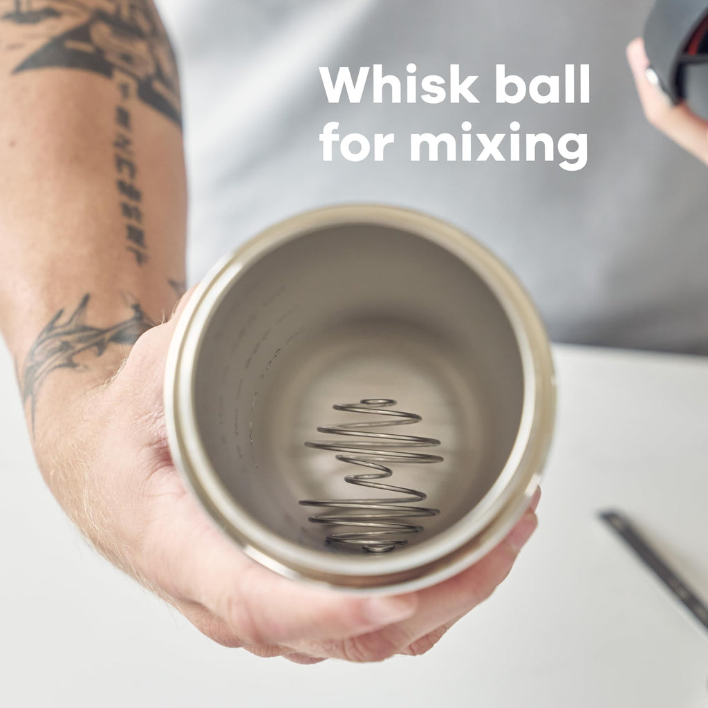 Hydro Flask Shaker Bottle – Insulated Stainless Steel Gym Bottle for Pre Workout & Protein 24 Oz Dew