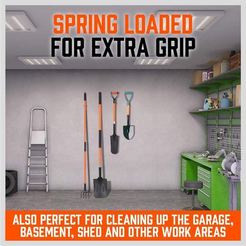 HORUSDY Spring Grip Mop and Broom Holder - 10 Pack for Efficient Storage | Organize Shovels, Rakes, Mops