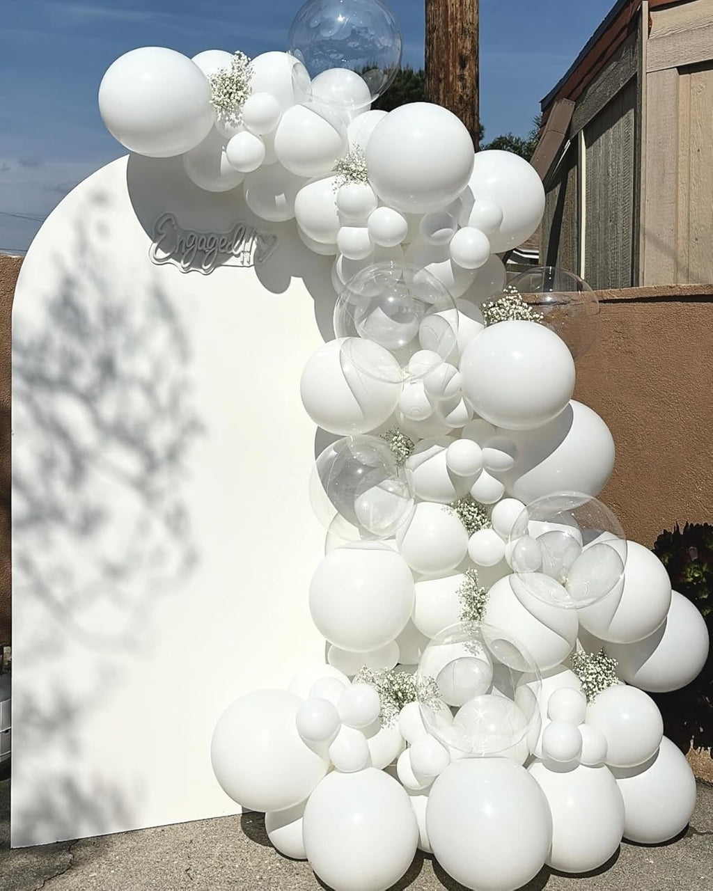 White Latex Balloons - 55 Pack of 12-Inch White Balloons with Ribbon for Celebrations & Events