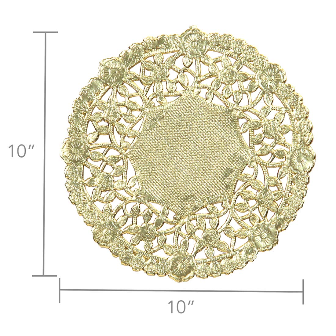 Hygloss Products 10 Inch Gold Foil Doilies - Round Doilies Made in the USA, 12 Pack