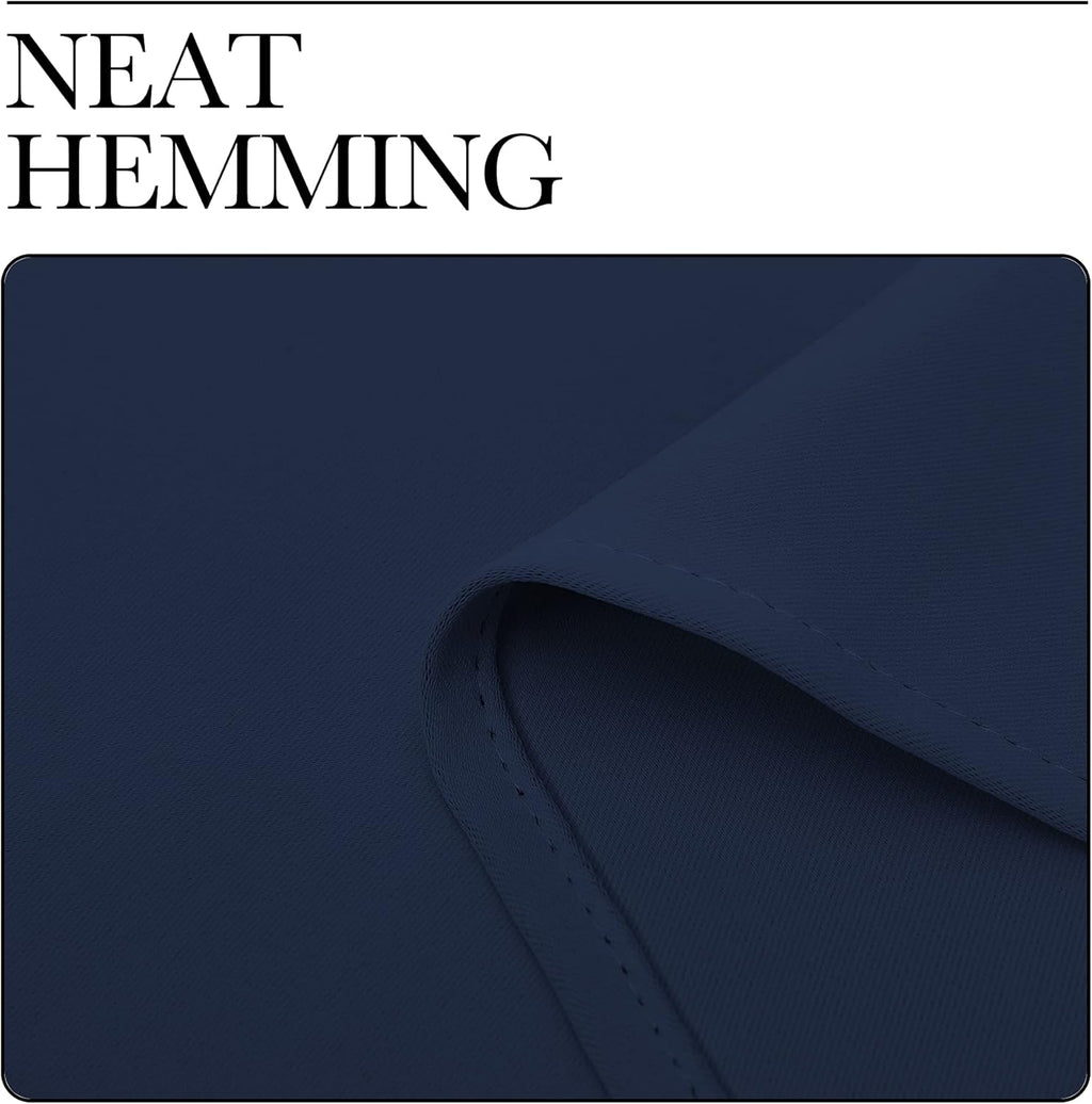 NICETOWN Window Drapes - Long Grommet Top Curtains for Living Room | Navy, 42" Wide x 95" Long, 2 Pieces
