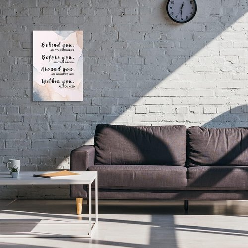 JANLAN Wall Art - Inspirational Graduation Quotes Canvas Decor for Girls | Motivational 12x15 Inch