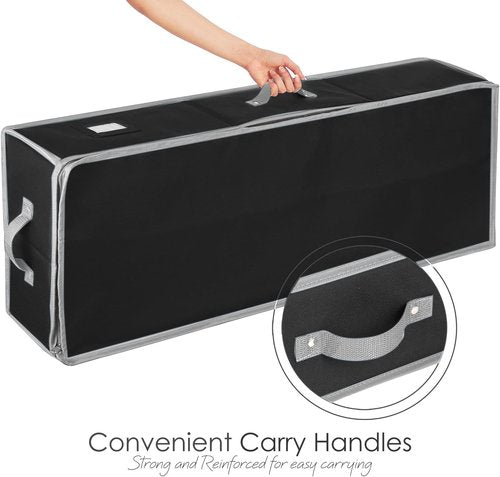 Hearth & Harbor Wrapping Paper Storage Container - Tear-Proof Organizer for 22 Rolls - Christmas Gift Bag with Pockets