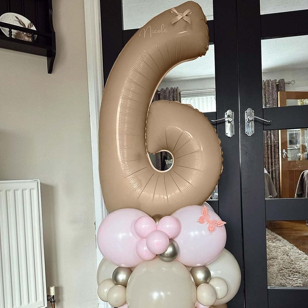 Skiennix 40-Inch Nude Number 9 Balloon - Neutral Foil Balloon for 9th Birthday Celebrations