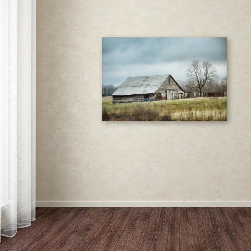 Trademark Fine Art ' An Old Gray Barn ' Canvas Art by Jai Johnson 22x32