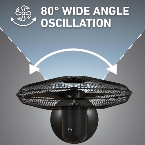 Holmes 18-Inch Oscillating Stand Fan - Powerful 3-Speed Airflow with Adjustable Height & 30° Tilt - Black