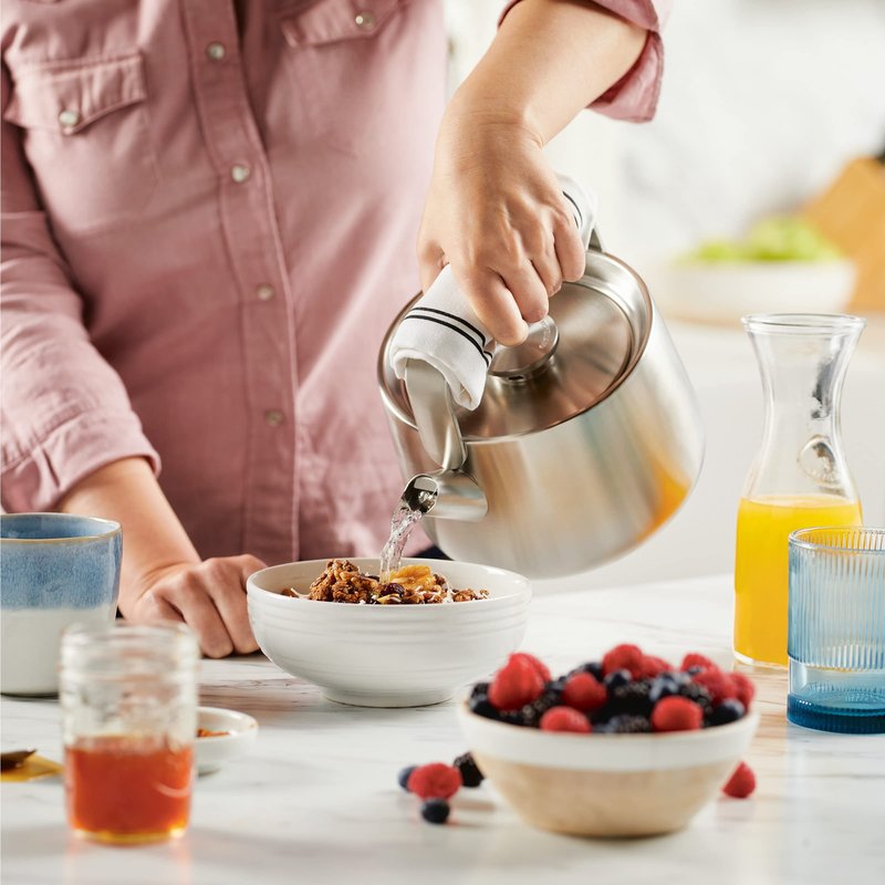 KitchenAid Teakettles Stainless Steel Whistling Teakettle, 1.9 Quart - Brushed Stainless Steel