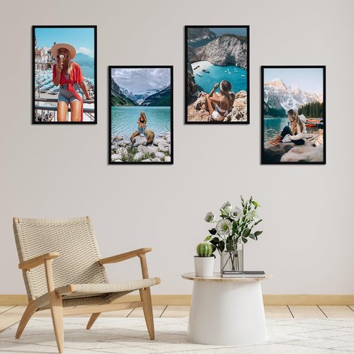 Giftgarden 11x17 Picture Frame - Sleek Black Thin Poster Frame for Wall Display, Single