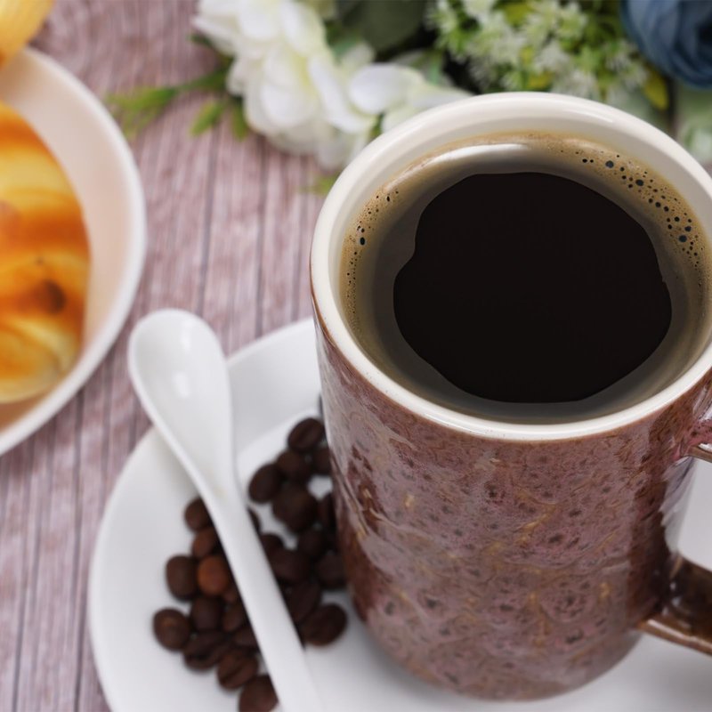 QUTREY 4 Pack Porcelain Coffee Mugs Set, 16 Ounces Ceramic Coffee Mugs, Matte Black Coffee Mug for Coffee, Latte, Tea, Cocoa, Milk, Cereal, Cappuccino, Black outside and Colorful inside